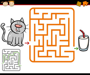 Wall Mural - cartoon maze or labyrinth game