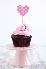 Pink Chocolate Cupcake