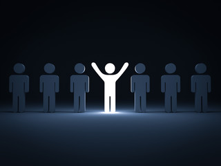Poster - Stand out from the crowd and different concept