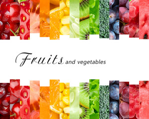 Wall Mural - Fresh fruits and vegetables