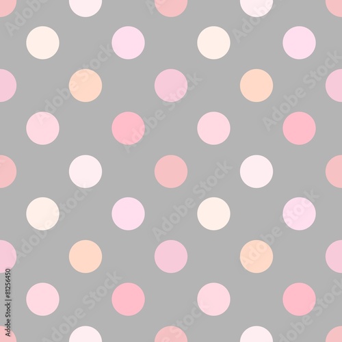 Naklejka - mata magnetyczna na lodówkę Polka dot pink