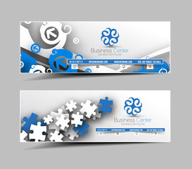 Wall Mural - global business web banner & header layout .