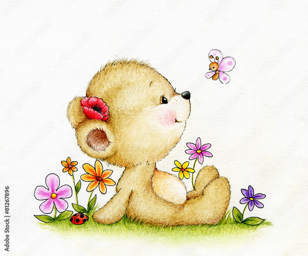 Teddy bear butterfly on sale