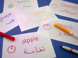 Fototapeta  - Making Language Flash Cards; Arabic