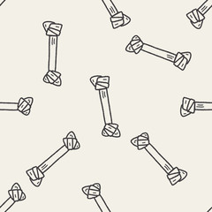 Sticker - doodle dog food bone seamless pattern background