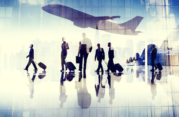 Wall Mural - Airport Travel Business People Terminal Corporate Flight Concept