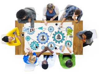 Canvas Print - community business team partnership collaboration concept