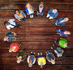 Wall Mural - Diversity Group of Business People Community Team Concept