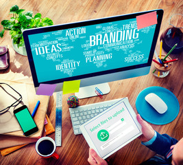 Canvas Print - Branding Ideas Commercial Advertising Trademark Concept