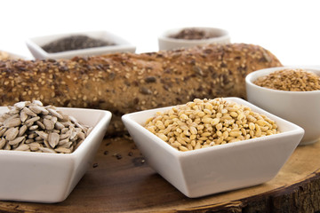 Wall Mural - a fresh baked loaf of whole grains bread