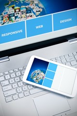 responsive web design on mobile devices laptop and tablet pc