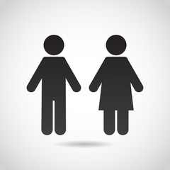 Wall Mural - male, female vector icon.