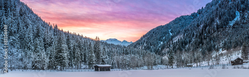 Naklejka na szybę Alpen-Panorama hell