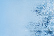 Leinwandbild Motiv Winter background, frost on window