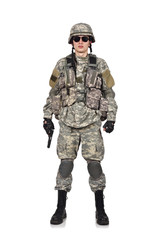 Wall Mural - USA soldier with gun