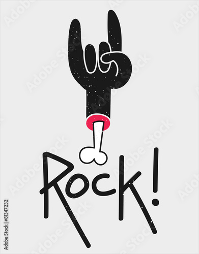 Board z aluminiowym obramowaniem Rockowy plakat