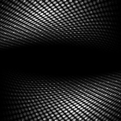 White and black perspective space background with dotted design