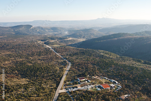 Fotomural La vallée de St Ambroix vue du ciel