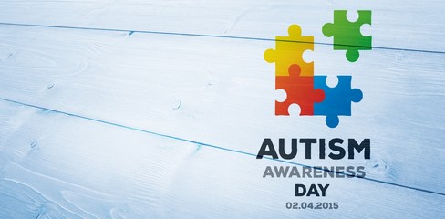 Poster - Composite image of autism awareness day
