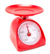 Red Kitchen Scale on white background