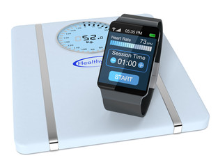 Wall Mural - smartwatch and fitness