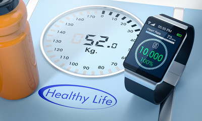 Wall Mural - smartwatch and fitness
