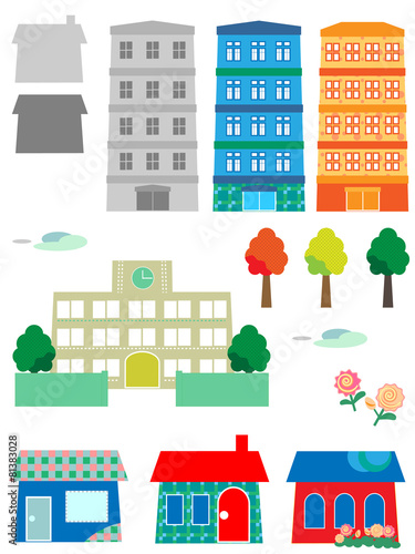 最新マンション イラスト 美しい花の画像