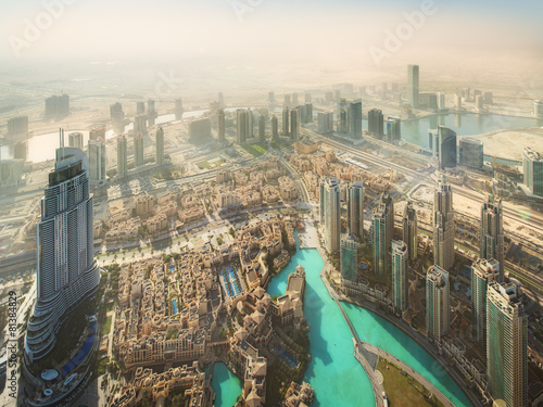 Fototapeta na wymiar View at Sheikh Zayed Road skyscrapers