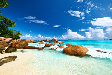 Sticker - Beautiful beach at Seychelles