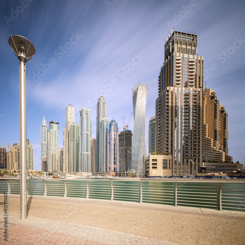 Nowoczesny obraz na płótnie The beauty panorama of Dubai marina. UAE