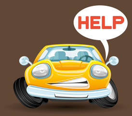 Poster - Vector illustration. Car.