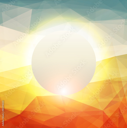 Abstract background with glowing sun, warm texture design