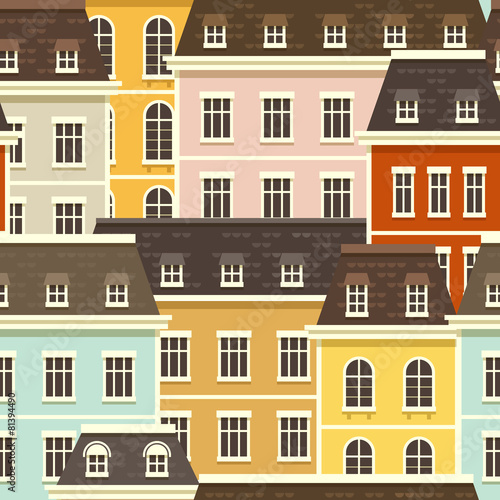 miasto-bez-szwu-desen-wektorowa-ilustracja-z-malutkimi-plaskimi-domami