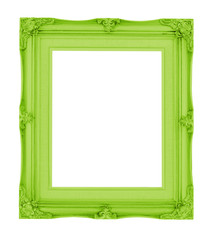 Empty contemporary vintage frame with vibrant color isolated on