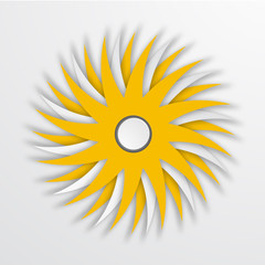 Wall Mural - vector modern sun icon background on white