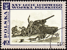 Tank Attack On Post Stamp