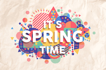 Wall Mural - Spring time quote poster design
