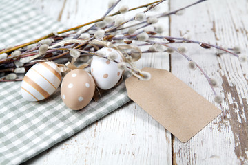 Easter eggs decoration with space for text