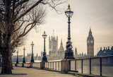 Fototapeta Londyn - Big Ben and Houses of parliament, London