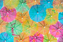 Colorful Background Of Paper Umbrellas