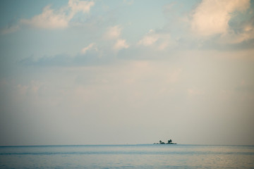 Sticker - sunset in maldives