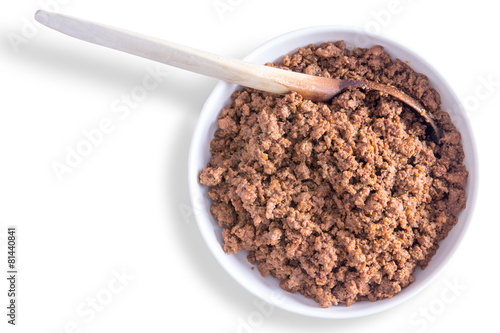 фотография Savory ground or minced beef mixture for tacos