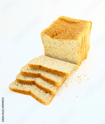Pain De Mie Complet Isole Fond Blanc Buy This Stock Photo And