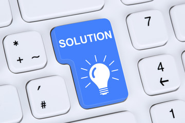 Wall Mural - Finding solution for problem conflict button on computer