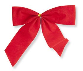 Canvas Print - red bow on the white background