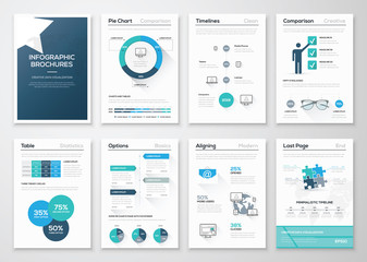 Aufkleber - Creative infographic vector concept. Business graphics brochures