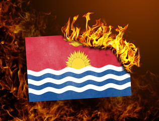 Flag burning - Kiribati