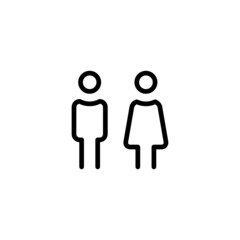 Wall Mural - couple - trendy thin line icon