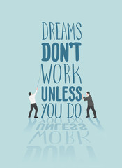 Motivational vector with dream text