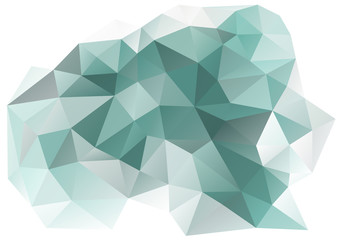 Wall Mural - abstract teal and grey low poly background, vector